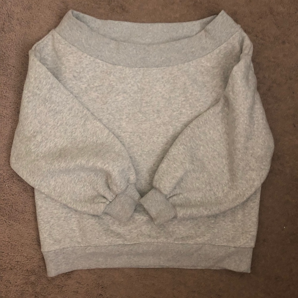 Off the shoulder sweatshirt